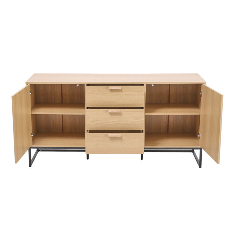 2 Doors 3 Drawers Storage Cabinet Sideboard Buffet Cabinet Console TV Stand