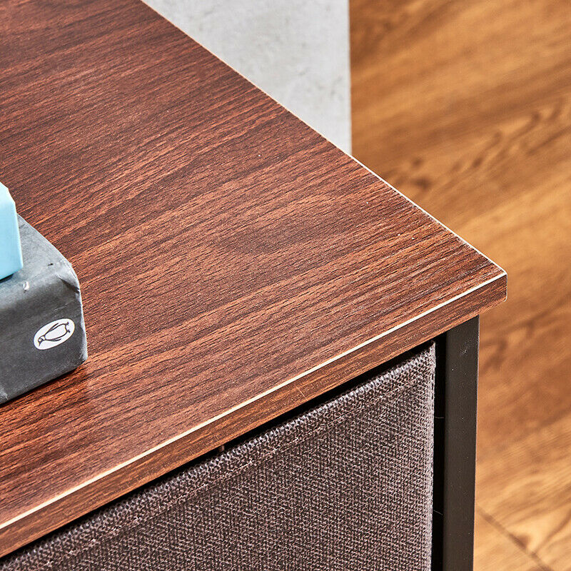 Chest of Drawers Fabric Storage Wardrobe Cabinet with 5 Drawers for Bedroom BN