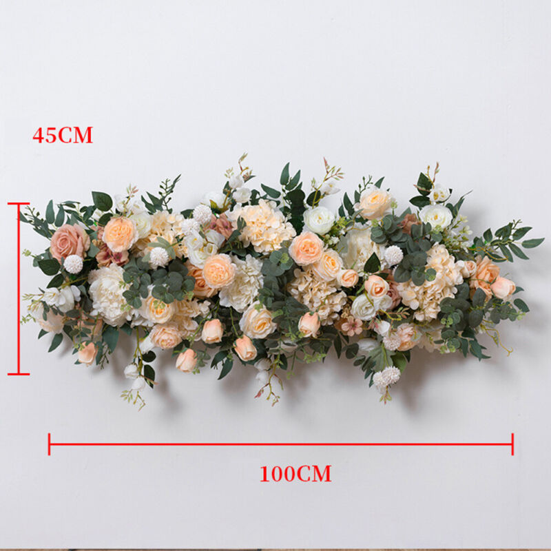 Bushy Artificial Flower Row Wedding Arch Top Table Backdrop Arrangement Decor