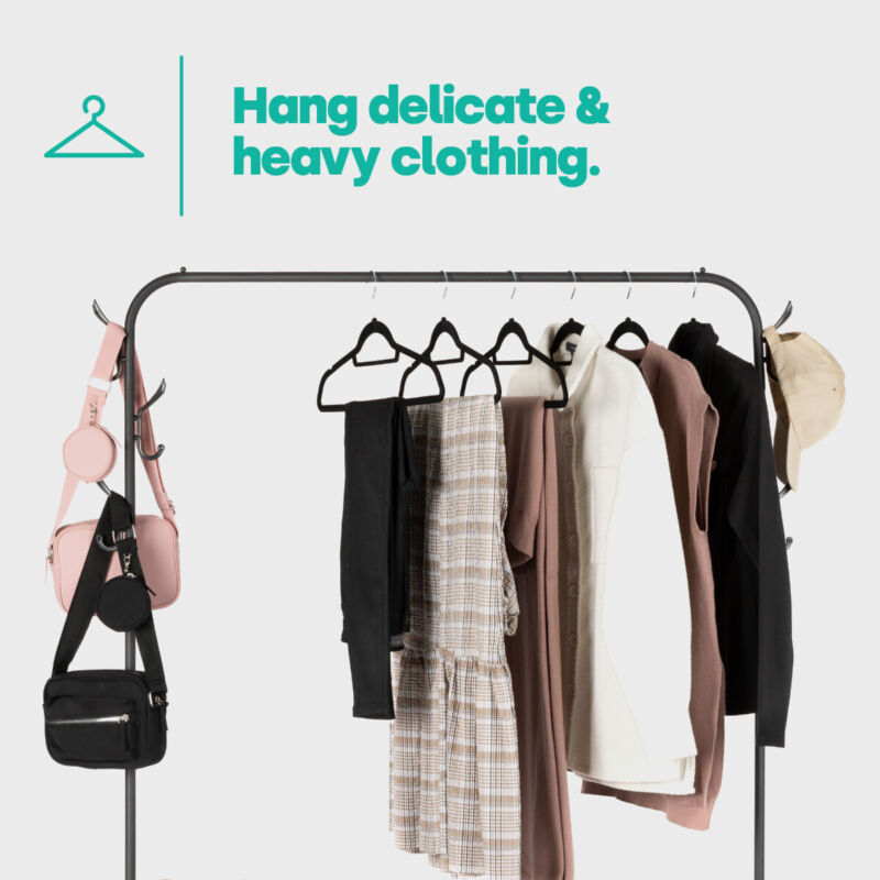 Heavy Duty Clothes Rail Rack Garment Hanging Display Stand Shoes Storage Shelves