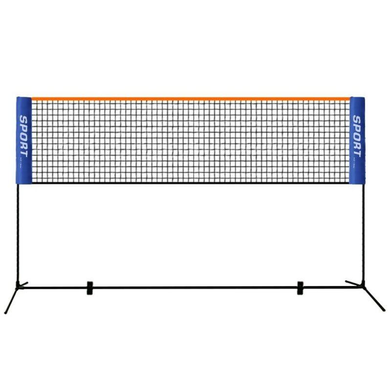 16FT Portable Volleyball Tennis Net Badminton Stand Set Poles Stand Frame & Bag