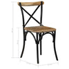 Chairs 4 pcs Black Solid Wood P3C5