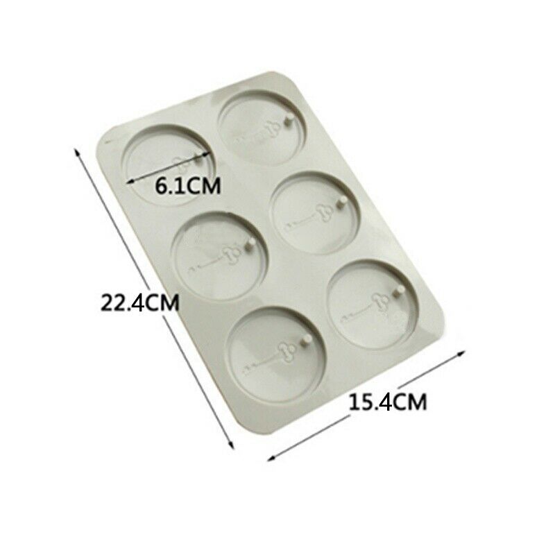 6 Cavities Silicone Rectangle Handmade Soap Cake Making Mold Craft Supplies UK