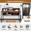 120cm Computer Desk Industrial Home Office Desk Study Writing Workstation Brown
