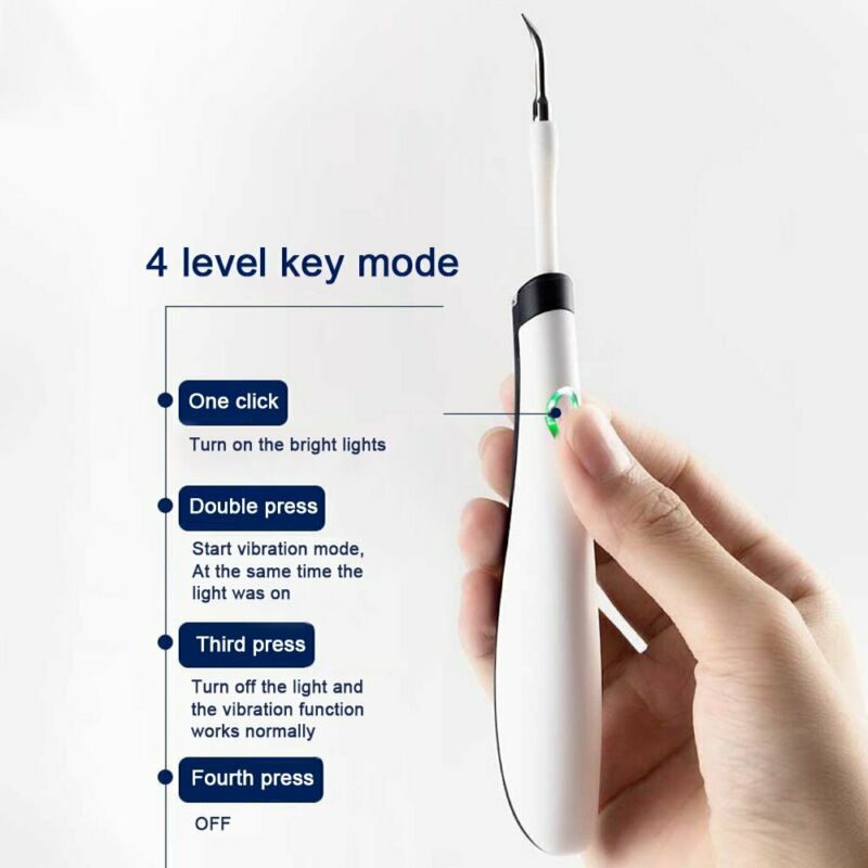 5in1 Tooth Polishing Cleaner Ultrasonic LED Electric Oral Teeth Cleaning Kit