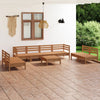 9 Piece Garden Set Honey Brown Solid Pinewood A4P8