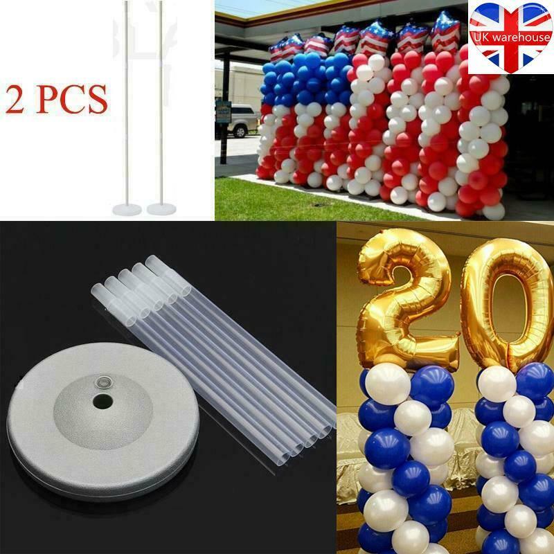 2X Balloon Column Arch Base Stand Builder Kits Wedding Birthday Party Display UK
