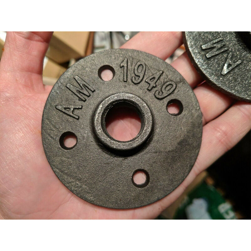 1-150x BSP Malleable Iron Pipe Fittings Wall Mount Floor Flange 1/2" 3/4" 1" UK