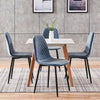 Velvet Dining Chairs Padded Seat Metal Legs High Back Living Home Office BN Blue