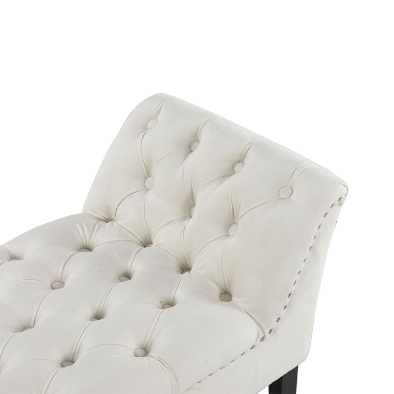 Cozy Chenille/Velvet Bench Bedside Footstool Window Seat Soft Bed End Sofa Chair