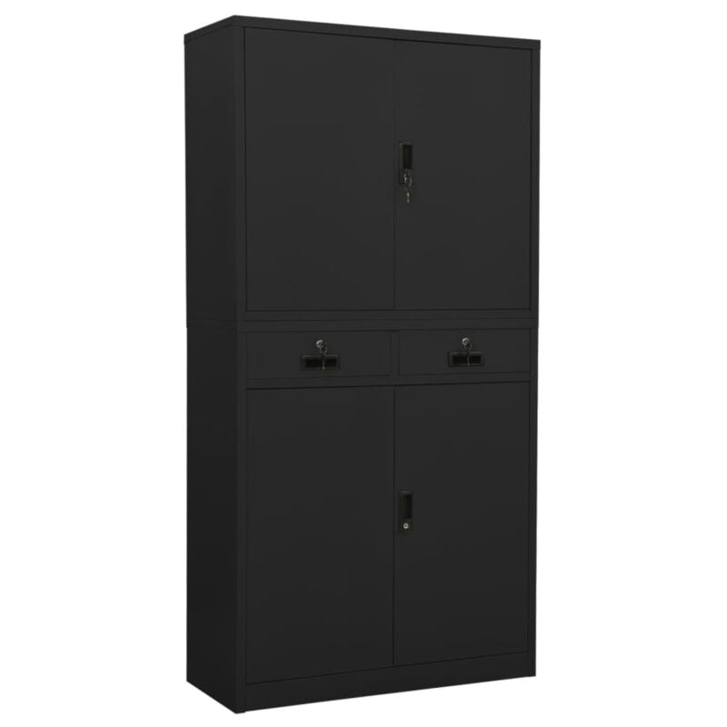 Office Cabinet Anthracite 90x40x180 Steel I3O5