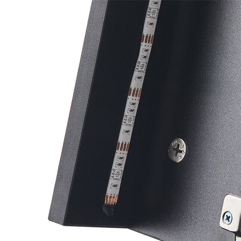 2/3 Drawers High Gloss Front Bedside Table Cabinet LED Nightstand Black/White