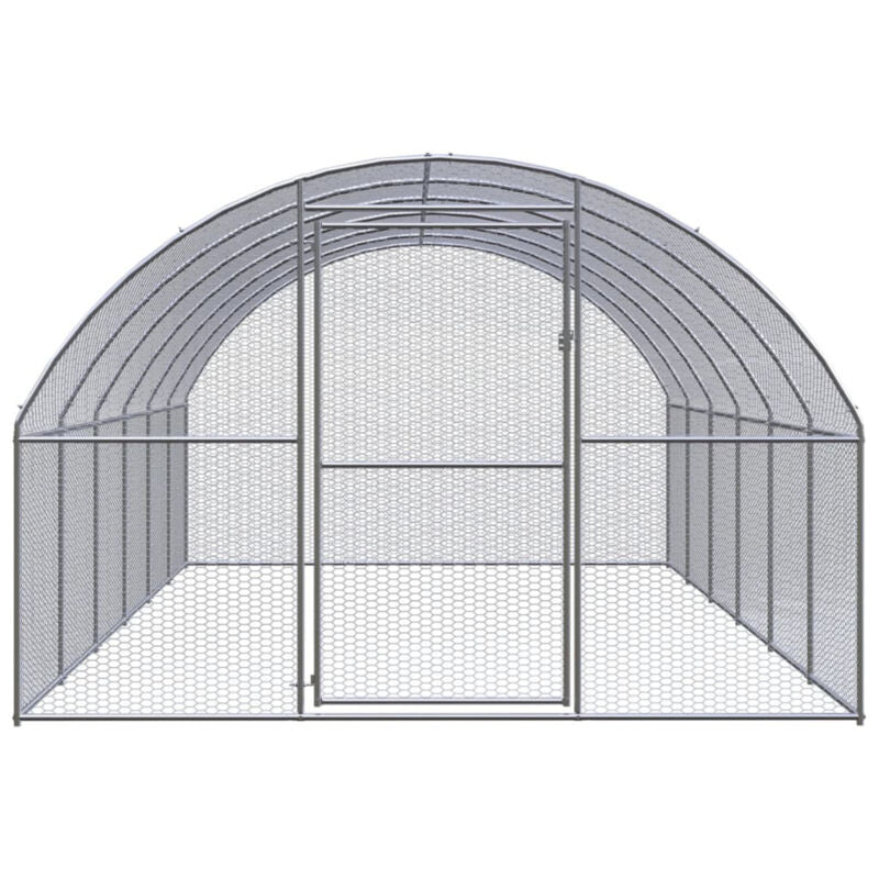 Outdoor Chicken Coop 3x6x2 m Galvanised Steel N7V7