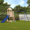 Playhouse with Slide Swings Solid Wood Pine M5E1