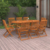 9 Piece Garden Dining Set Solid Acacia Wood D3Y7