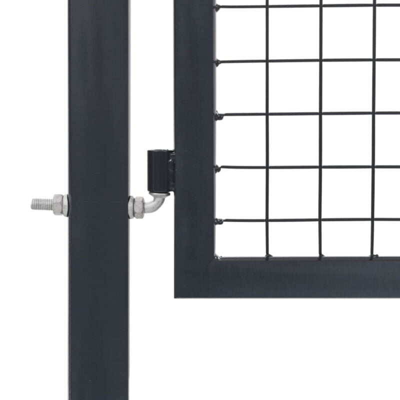 Garden Gate with Posts Steel 350x120 Anthracite J1T6