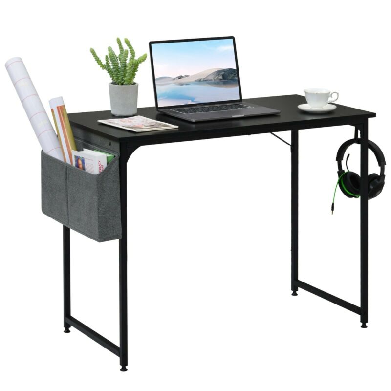 Black Home Office Desk Computer Table Student Study Laptop PC Writing Workstatio