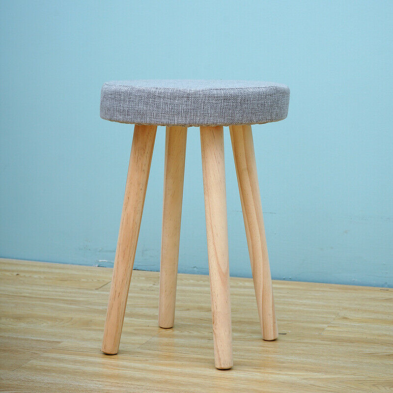 Modern Dressing Table Makeup Desk w/Drawer Round Mirror Stool White Bedroom BN