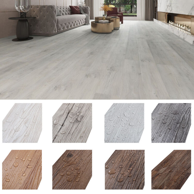 36pcs Waterproof PVC Flooring Planks Self-adhesive Floor Tile Multi Colours uk