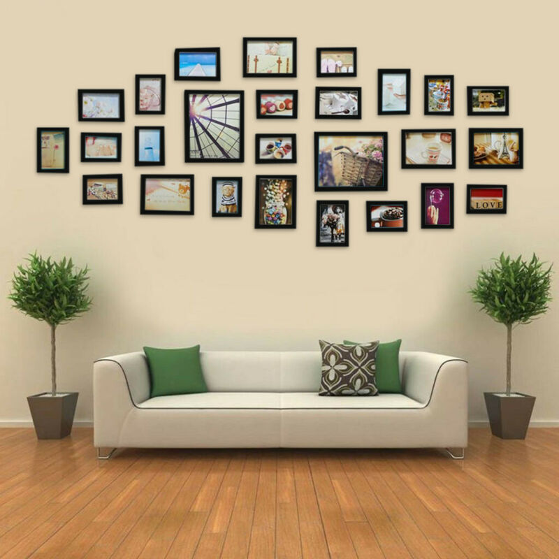 15pcs Wood Wooden Effect Multi Picture Photo Frames Collage Set Various Colors