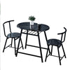 3 Pcs Set Dining Table & 2 Chairs Breakfast Bar Table For 2 Person Home Cafe BN
