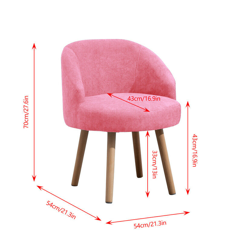 Set of 2 Pink Accent Chairs Armchairs Padded Seat Bedroom Living Room Office BN