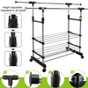 Heavy Duty Clothes Rail Rack Garment Hanging Display Stand Shoes Storage Shelves