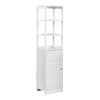 Floor Storage Cabinet Storage Units w/ Door Cupboard & Open Shelves Hallway Home