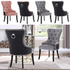 1/2/4X Velvet Wing Back Patchwork Dining Chairs Knocker Nailhead Chair Kitchen