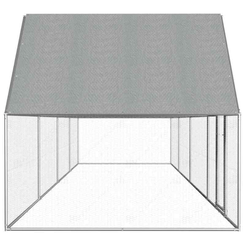 Chicken Coop 8x2x2 m Galvanised Steel I9M7