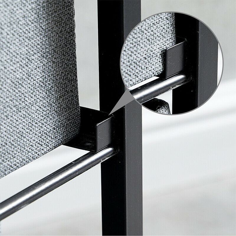 Fabric Bedside Table Cabinet Storage Unit Metal Frame Chest Of 7 Drawers Home BN