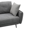 3 Seater Sofa Bed Grey Linen Fabric Living Room Couch Settee Large Cushion Seat