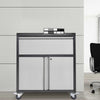 2 Door 1 Drawer Mobile Office Filing Cabinet Metal File Paper Storage Cupboard