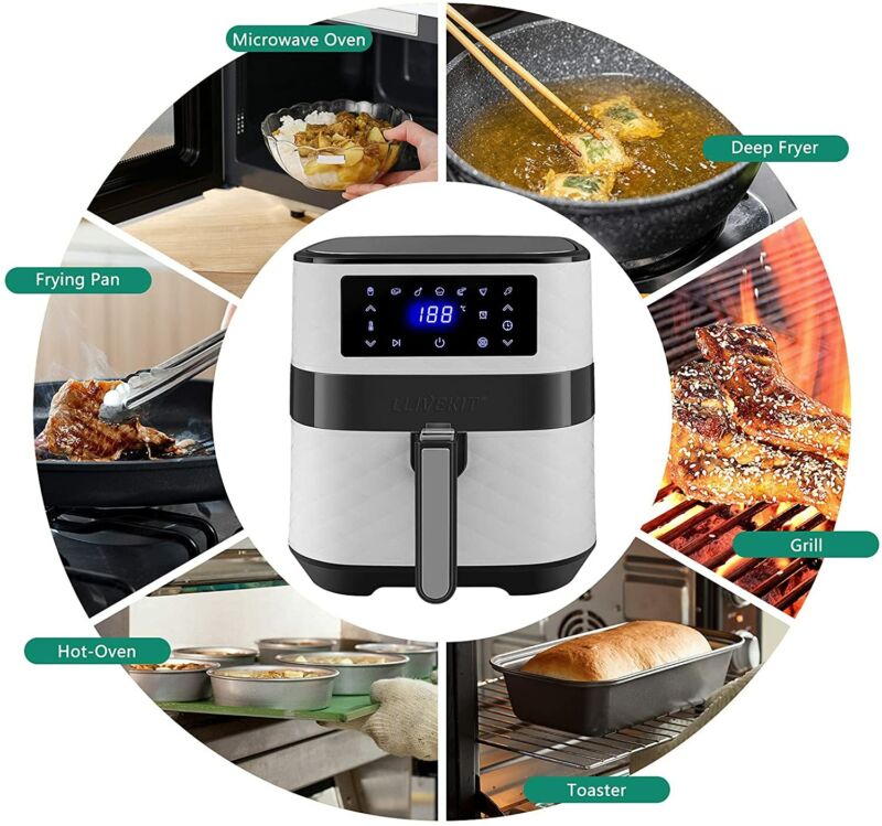 Air Fryer 5.5L Healthy Digital Frying Cooker Low Fat Oil Free Kitchen Oven 1700W