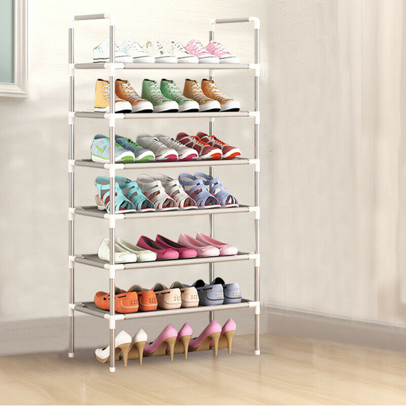 6 Tier Stackable Shoe Storage Rack Stand Shelf Stand Holder Space Saving 18Pairs
