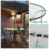2/4/6 Seater Black Bistro Set Garden Patio Furniture Table Chairs w/Parasol Hole