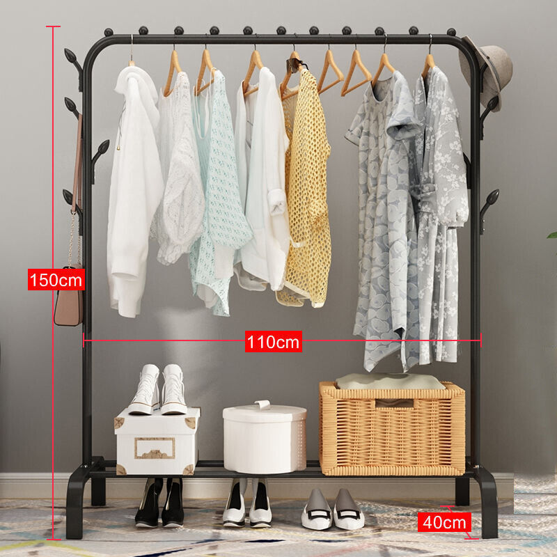 Heavy Duty Clothes Rail Rack Garment Hanging Display Stand Shoes Storage Shelf