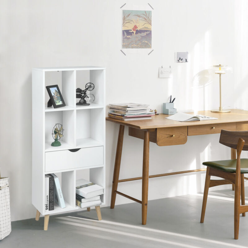 Bookcase Shelving Display Storage Unit Cupboard Bookshelf Cabinet Home Office