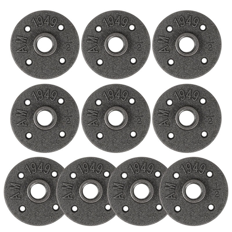 1-150x BSP Malleable Iron Pipe Fittings Wall Mount Floor Flange 1/2" 3/4" 1" UK