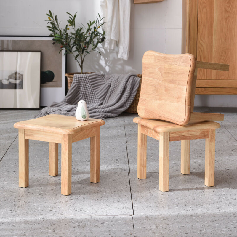 Small Wood Stool Footstool Change Shoe Bench Multi-function Square Mini Stools
