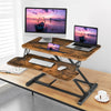 Adjustable Standing Desk Converter Sit to Stand Desk Raiser with Keyboard Tray