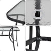 2/4/6 Seater Black Bistro Set Garden Patio Furniture Table Chairs w/Parasol Hole