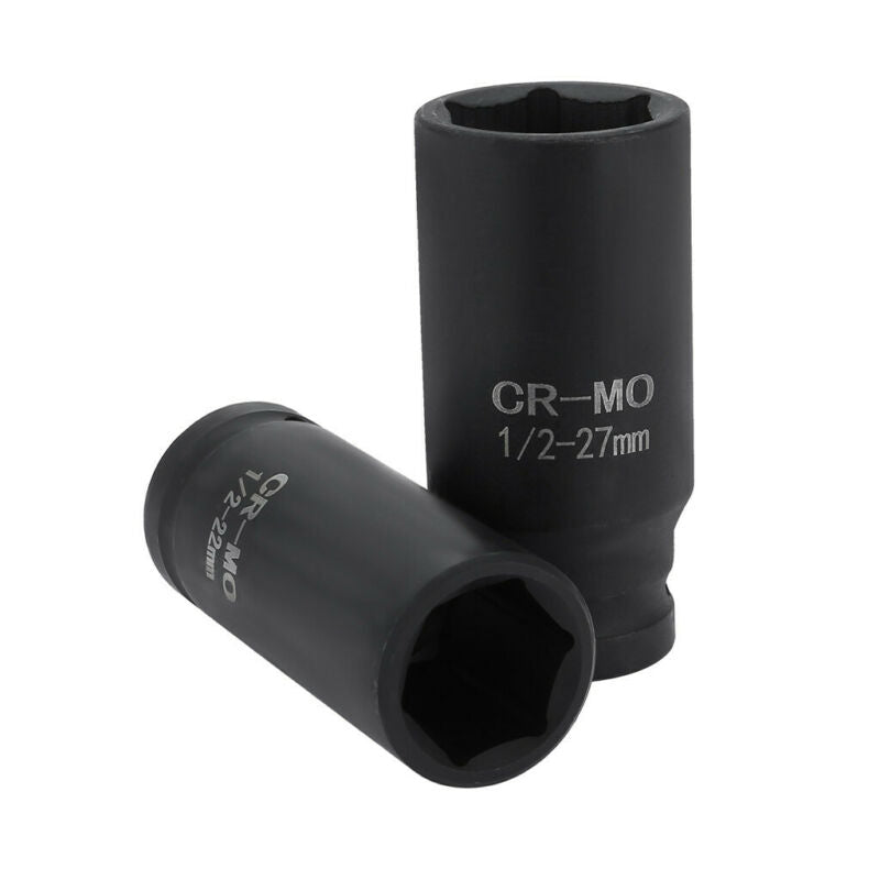 16Pcs 1/2" Drive Metric Deep Impact Socket Set 10-32mm In Case Garage Quality