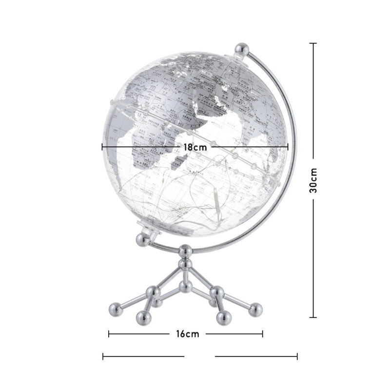 LED World Globe Desk Décor Illuminated Home Office Table Kids Educational Toys