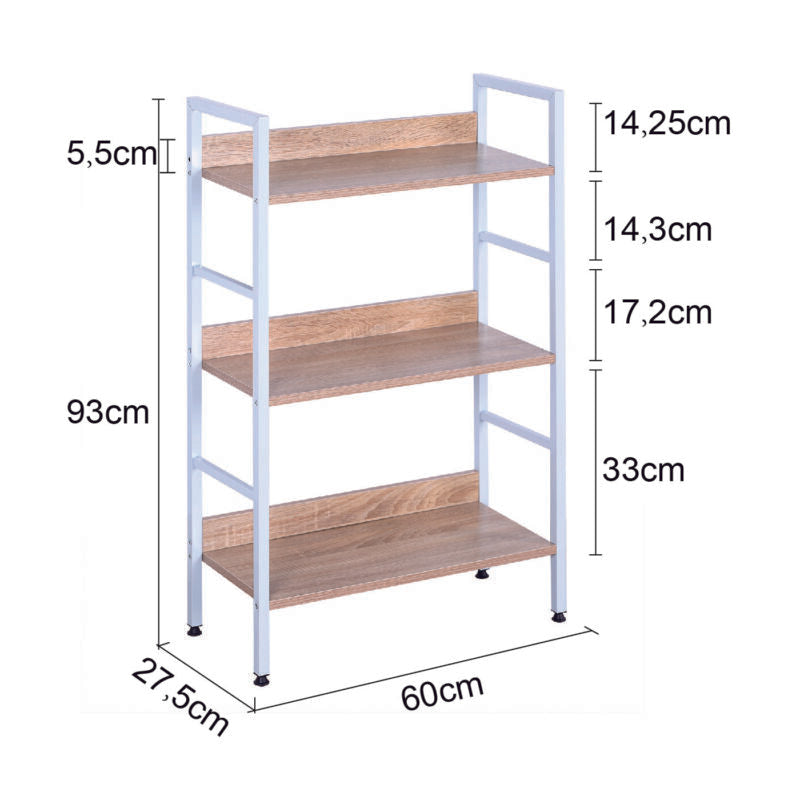 3/4/5 Tier Ladder Shelf Bookcase Storage Shelving Unit Corner Rack Display Stand