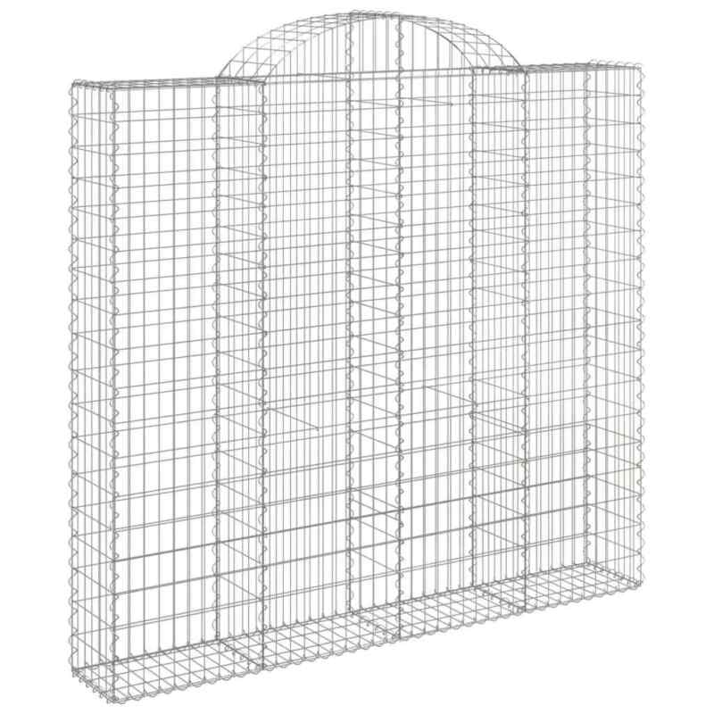 Arched Gabion Baskets 3 pcs 200x50x180/200 Galvanised Q5Q7