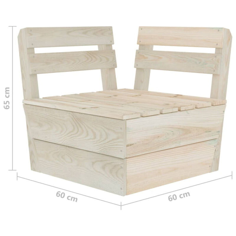8 Piece Garden Pallet Set Impregnated Spruce Wood Y6Z3