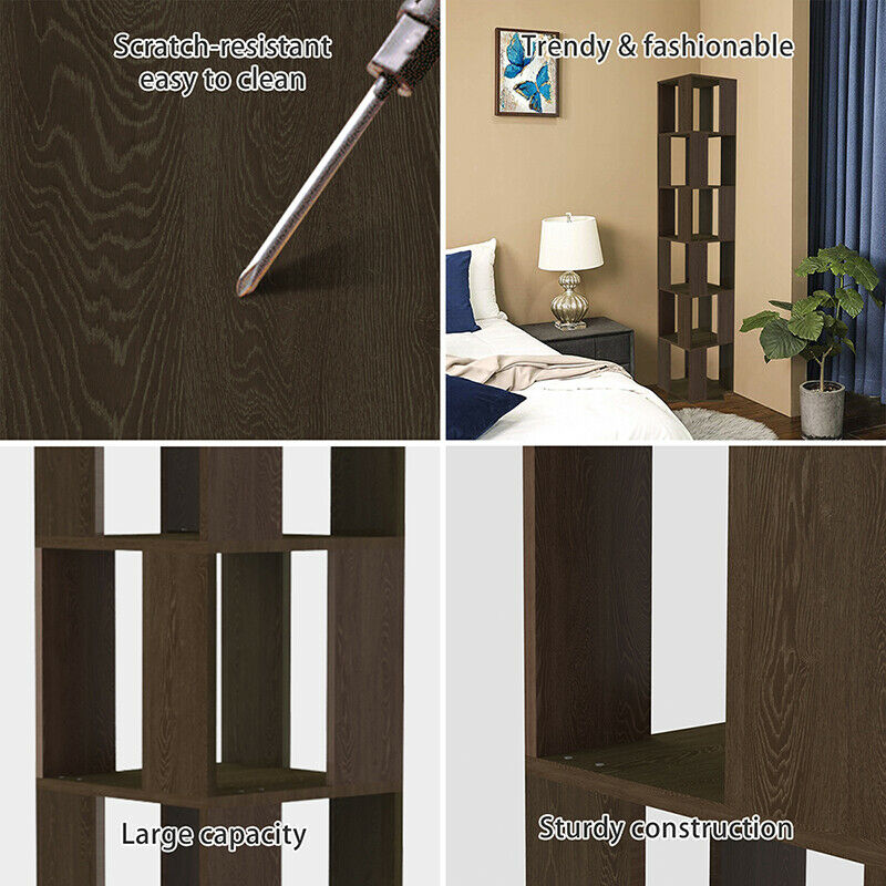 Bookcase Bookshelf Display Unit Corner Storage Organizer Bedroom Living Room BN