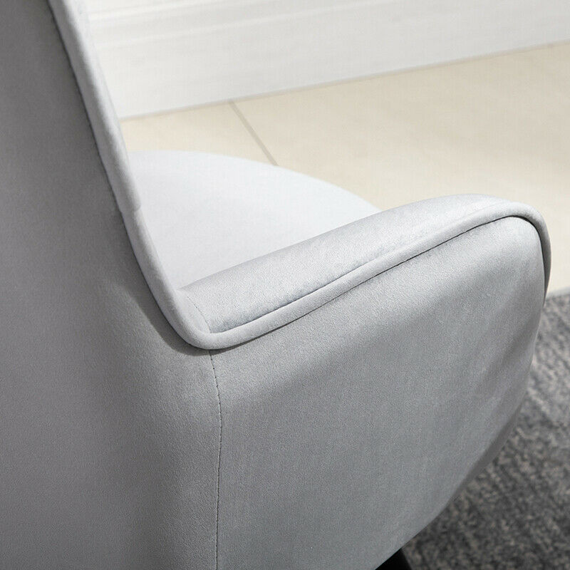 Grey Wing Back Occasional Chair Tub Armchair Living Room Fireside Sofa Lounge BN