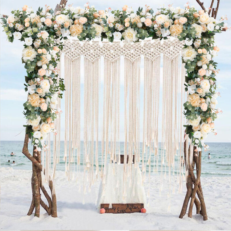 Bushy Artificial Flower Row Wedding Arch Top Table Backdrop Arrangement Decor